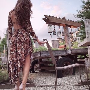 ASOS paisley high low dress